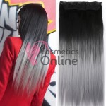 Extensie de par cu 5 Clips On delux dubla dreapta de 65 cm Ombre Brunet cu Pink HT1T2311